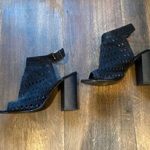 Penny loves Kenny black open toe sandals heels size 7 1/2